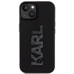 Чехлы для мобильных телефонов Karl Lagerfeld 3D Rubber Glitter Logo for iPhone 15