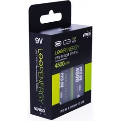 Аккумуляторы и батарейки Verico Loop Energy 2xKrona 500 mAh USB Type-C