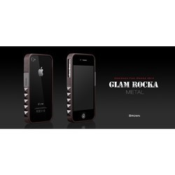 Чехлы для мобильных телефонов more. Glam Rocka Metal Jelly Ring for iPhone 4/4S