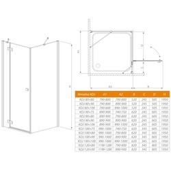 Душевая кабина Radaway Almatea KDJ 90Lx100