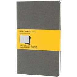 Блокноты Moleskine Set of 3 Squared Cahier Journals Large Grey