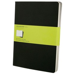 Блокнот Moleskine Set of 3 Plain Cahier Journals XLarge Black