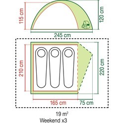 Палатки Coleman Weekend 3