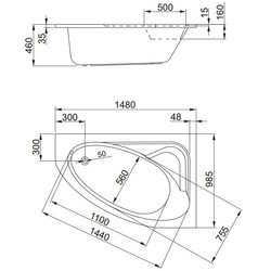 Ванны Aquaform Helos Comfort 150x100