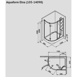 Душевые кабины Aquaform Etna 85x120L 105-14098