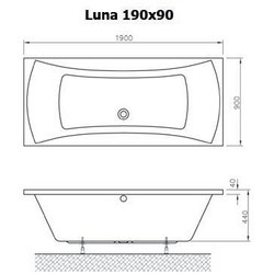 Ванна Alpen Luna 190x90