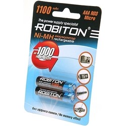 Аккумуляторная батарейка Robiton 2xAAA 1100 mAh