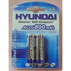 Аккумуляторы и батарейки Hyundai 2xAA 800 mAh