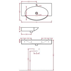 Умывальники ArtCeram Swing L1080