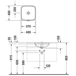 Умывальник Duravit DuraStyle 037337