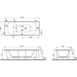 Ванны Vitra MOD 200x80