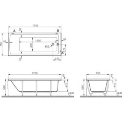 Ванна Vitra Neon 170x75