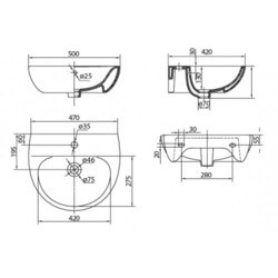 Умывальник Kolo Runa 50 L81150