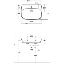 Умывальники Globo Genesis GE080.BI