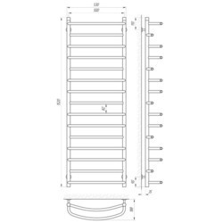 Полотенцесушитель LARIS Euromix 530x600