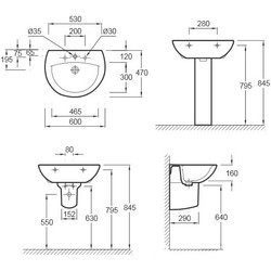 Умывальник Jacob Delafon Patio E4159