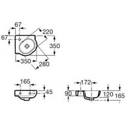 Умывальник Roca Meridian 327242