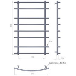 Полотенцесушитель Paladii Prestige 540x650