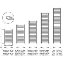 Полотенцесушители Isan Grenada Radius 500x935