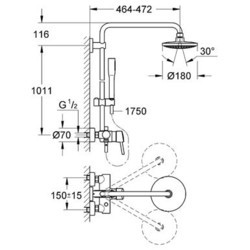 Душевая система Grohe Concetto System 180 23061001