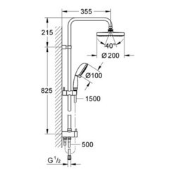 Душевая система Grohe New Tempesta Rustic System 200 27399