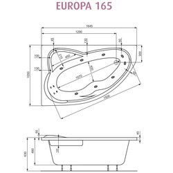 Ванны PoolSpa Europa 165x105