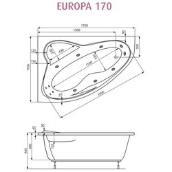 Ванны PoolSpa Europa 165x105