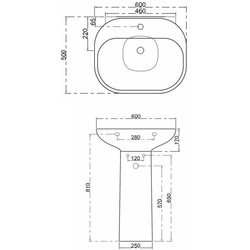 Умывальник Hidra Ceramica ABC AB15