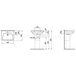 Умывальник Laufen Moderna Plus 810541