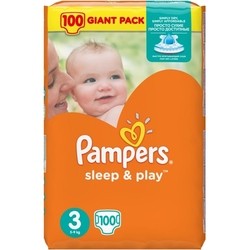 Подгузники Pampers Sleep and Play 3 / 100 pcs