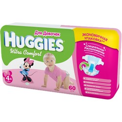 Подгузники Huggies Ultra Comfort Girl 4 Plus / 60 pcs