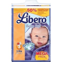 Подгузники (памперсы) Libero Baby Soft 3 / 68 pcs