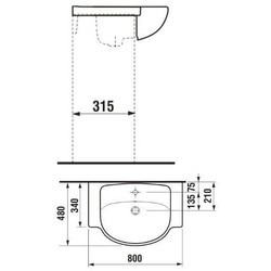 Умывальник Jika Lyra Plus 813384