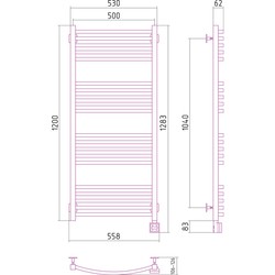 Полотенцесушитель Sunerzha Arkus 500x1200 (золотистый)