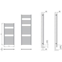 Полотенцесушители Isan Quadrat 500x1255