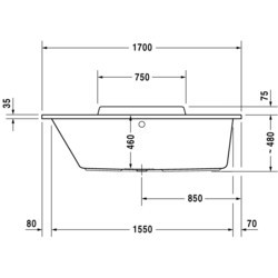 Ванна Duravit DuraStyle 140x80