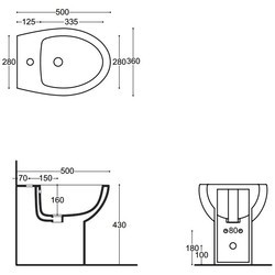 Биде Althea Flo 40575