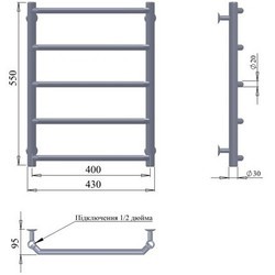 Полотенцесушители Paladii Classic 400x550