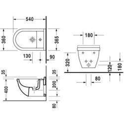 Биде Duravit Starck 3 223015