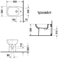 Биде Duravit D-Code 224110