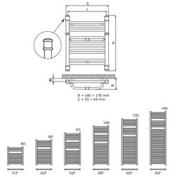 Полотенцесушители Radeco A/P A5-400/P Retro