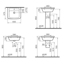 Умывальник Vitra Form 300 5242L003-0001