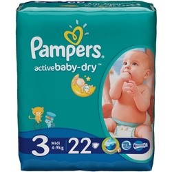Подгузники Pampers Active Baby-Dry 3 / 22 pcs