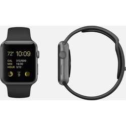 Носимый гаджет Apple Watch 1 Sport 38 mm (серый)