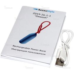 Powerbank аккумулятор AccesStyle Z019 (синий)