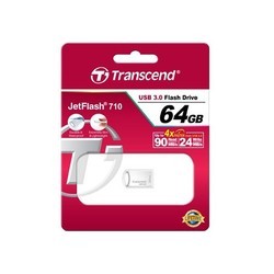 USB Flash (флешка) Transcend JetFlash 710 64Gb (серебристый)