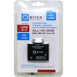 Картридер/USB-хаб 5bites RES-104BK