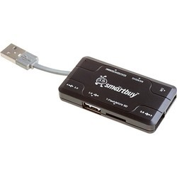 Картридер/USB-хаб SmartBuy SBRH-750 (черный)