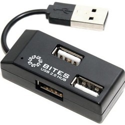 Картридер/USB-хаб 5bites HB24-201 (черный)