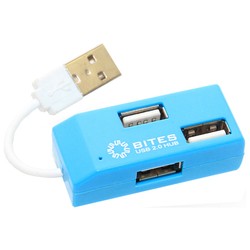 Картридер/USB-хаб 5bites HB24-201 (синий)